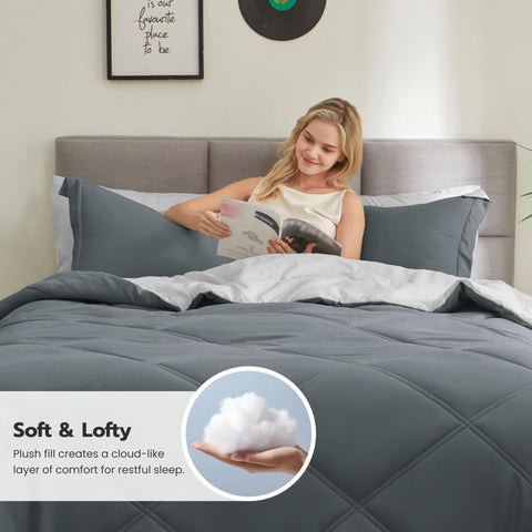 Joiedomi pillow shams and pillowcases close-up showing coordinated style and comfort