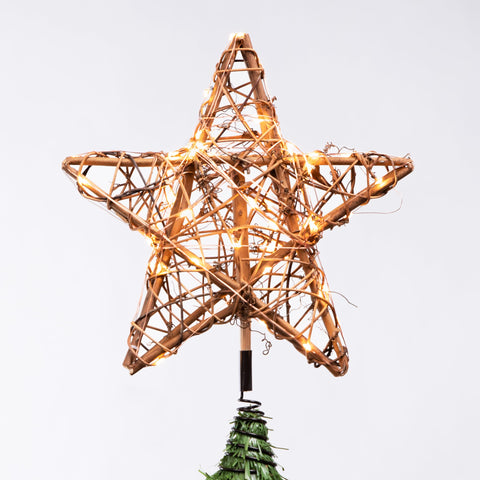 Joiedomi rattan star on event display adding rustic charm and portable lighting