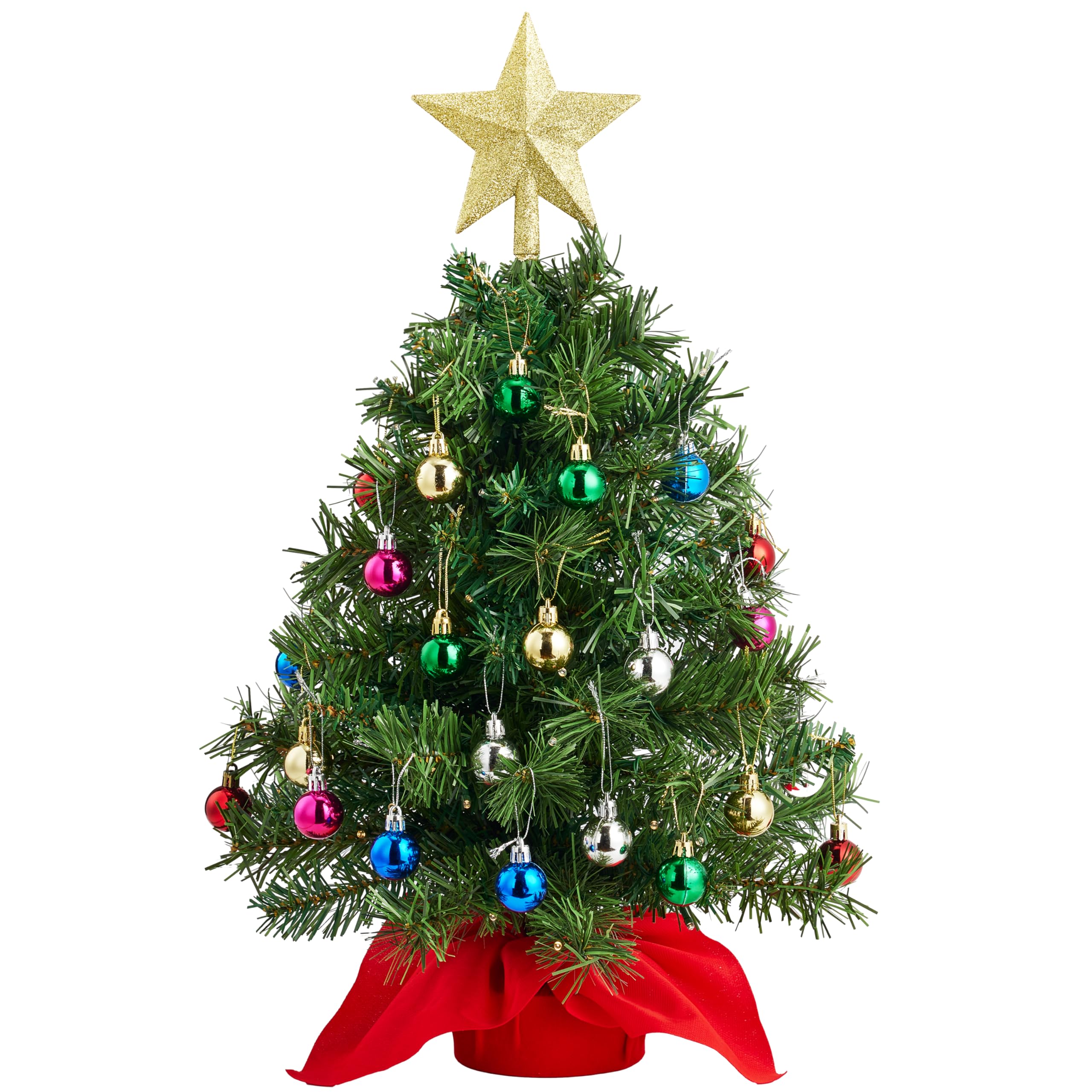 Joiedomi tree beside a book showing 24-inch scale and compact footprint benefit