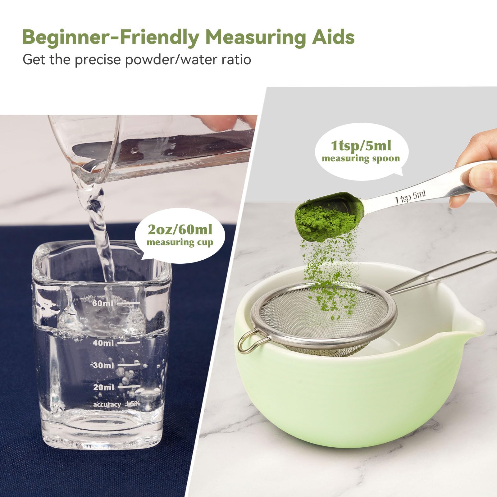 Joiish ceramic chawan with pouring spout for easy spill-free serving