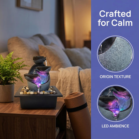 JOINDATAT fountain LED lights glow demonstrating color-changing ambiance