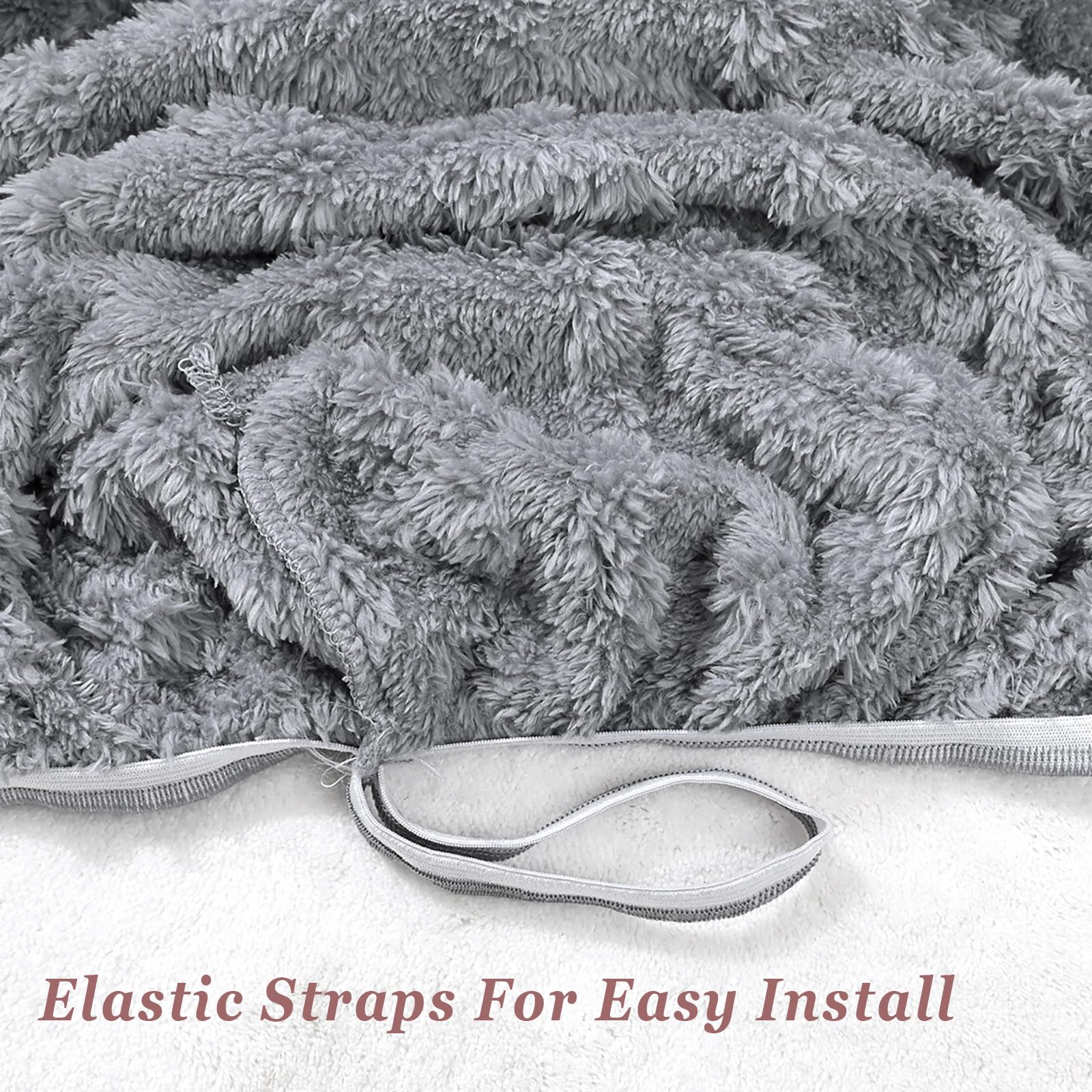 JOKIVTOU elastic bottom band detail securing cover and preventing slipping