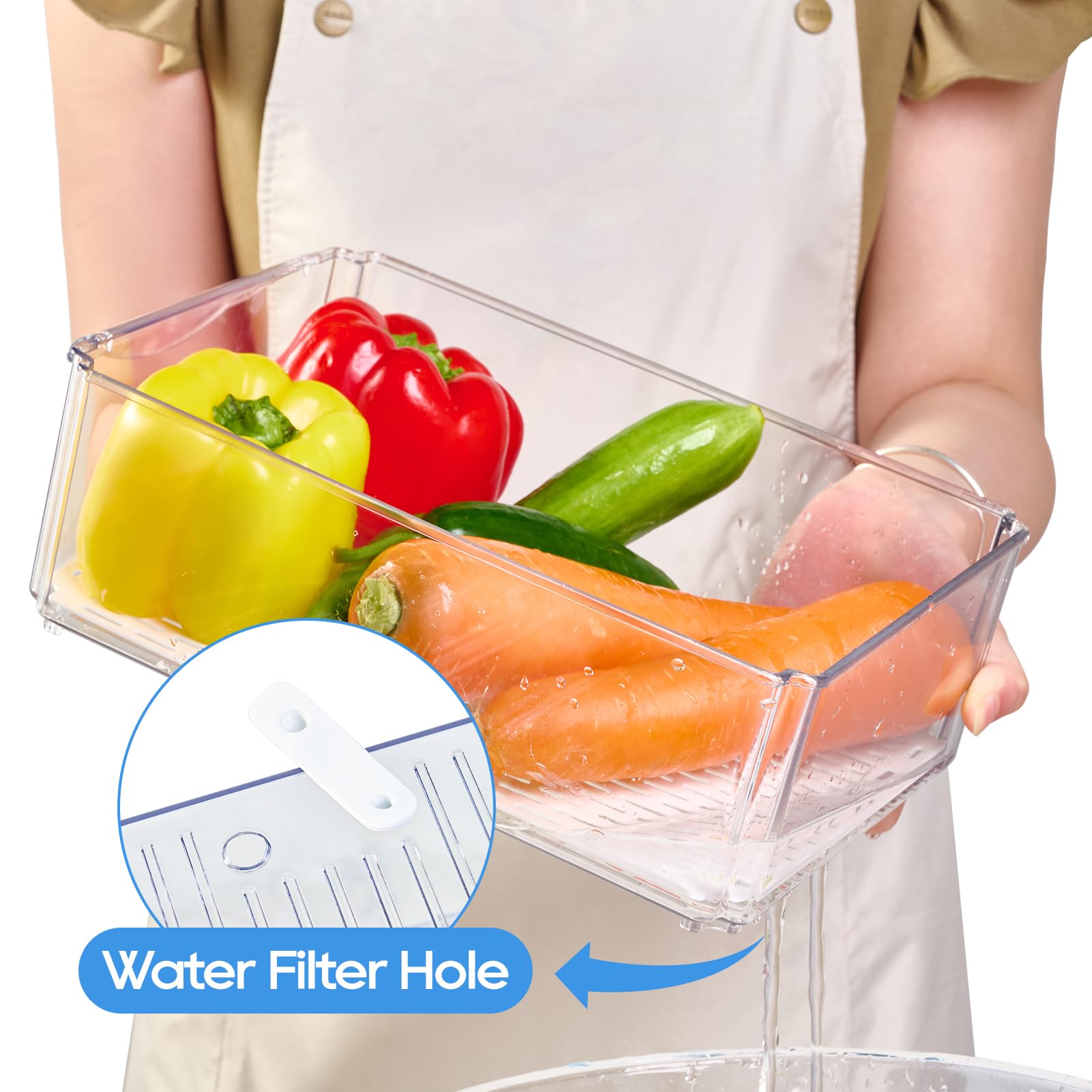 JollyPack drainage hole detail keeping produce elevated and reducing moisture