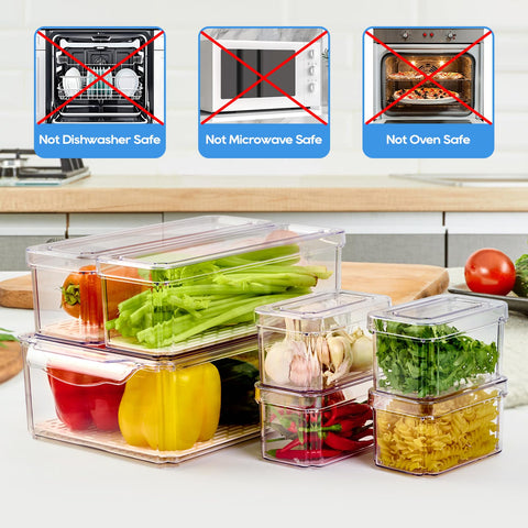 JollyPack stacked organizer bins demonstrating vertical space savings in fridge