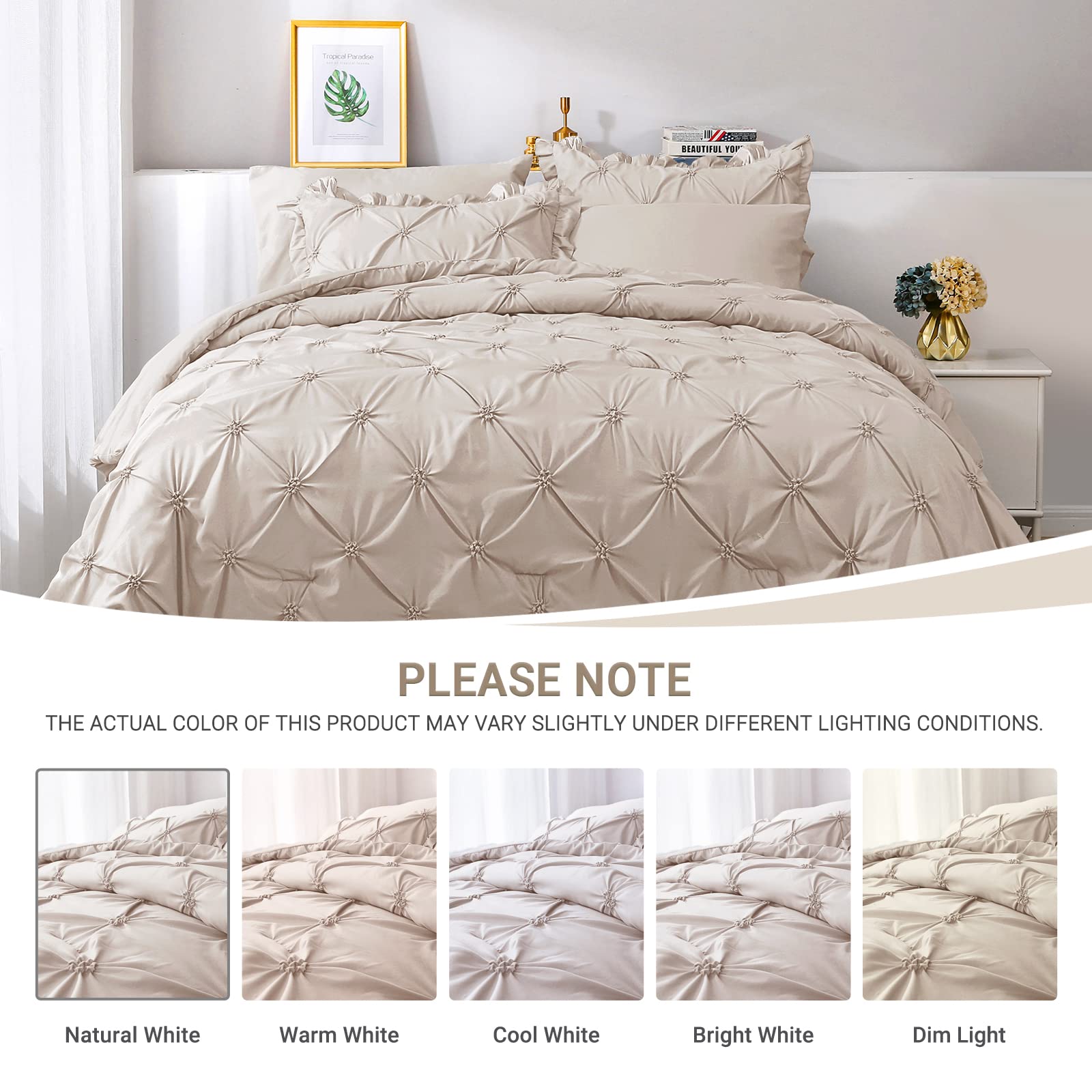 jollyvogue bedroom lifestyle styling depicting neutral beige calming ambiance