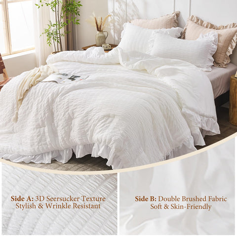 JOLLYVOGUE styled bedside with comforter creating inviting shabby-chic atmosphere