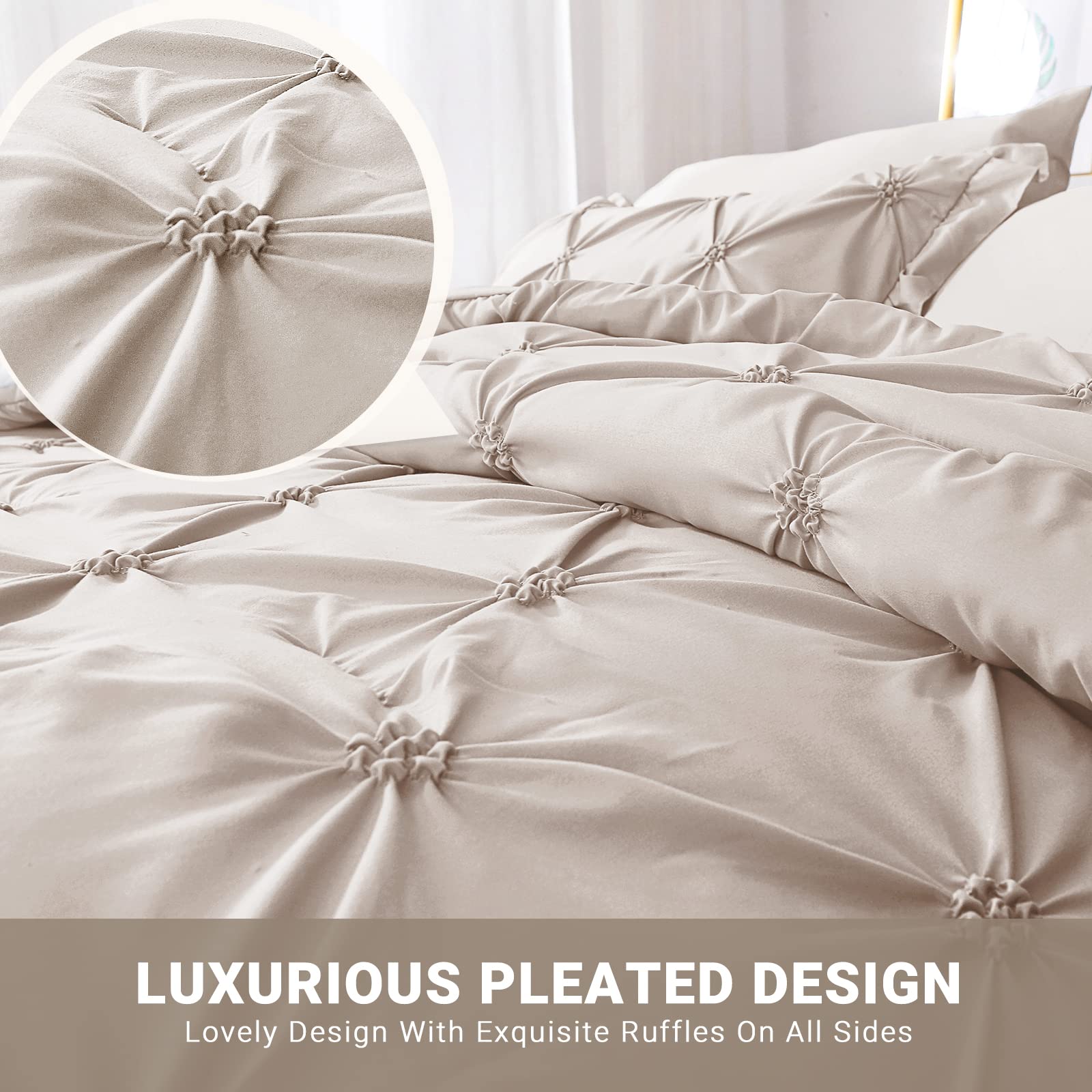 jollyvogue comforter loft cross-section showing plush down-alternative fill