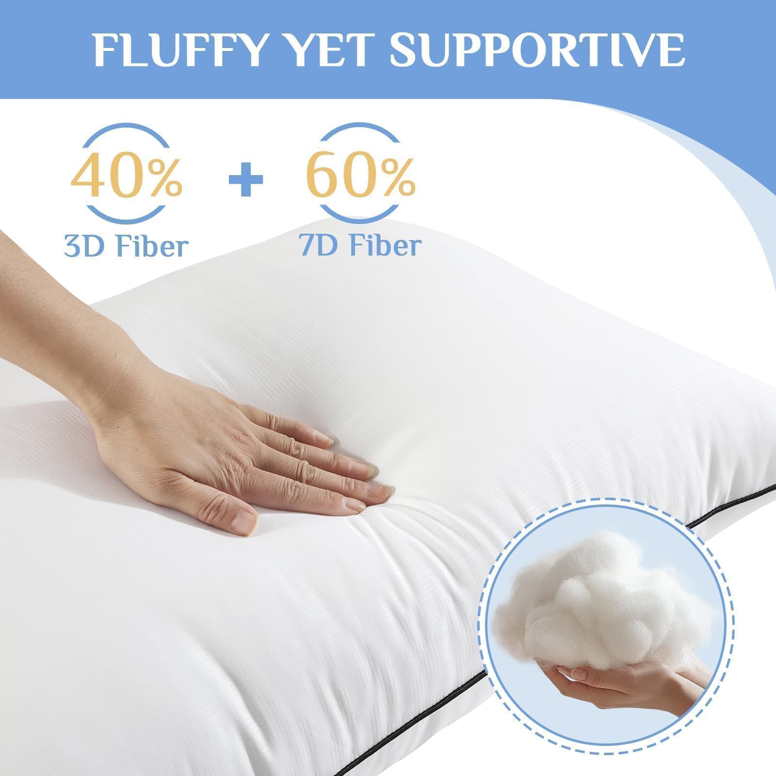 JOLLYVOGUE hand kneading fill to restore loft and even support quickly