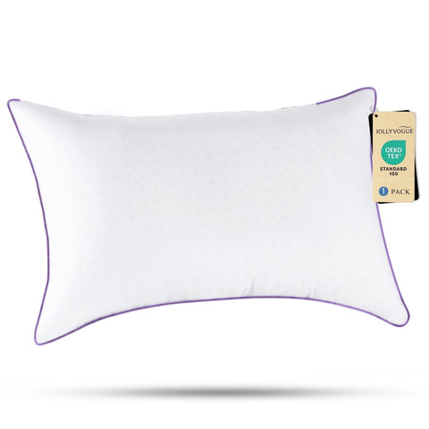 JOLLYVOGUE front view of standard pillow showing neat packaging and premium look