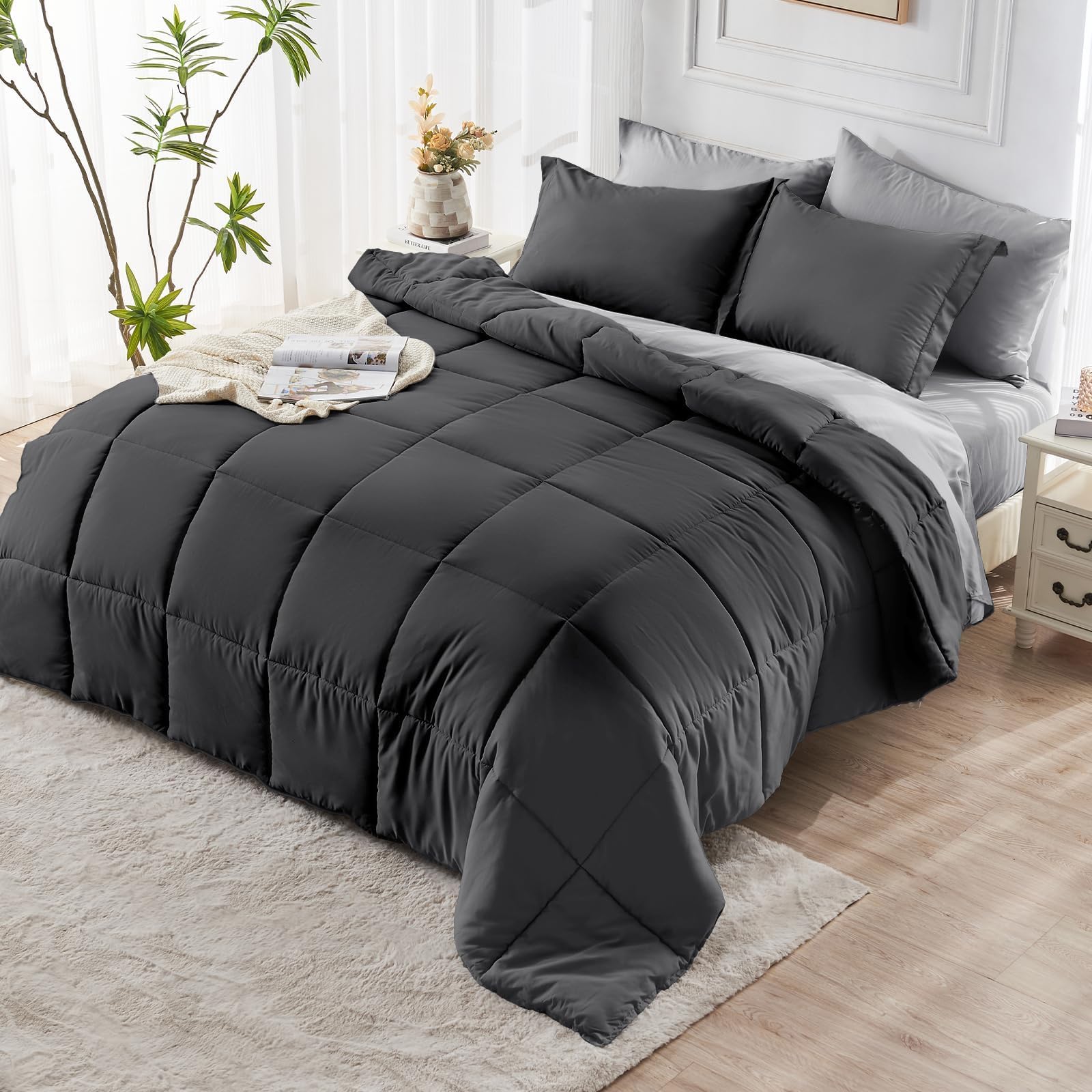 JOLLYVOGUE comforter after tumble dry restored plush loft and fullness