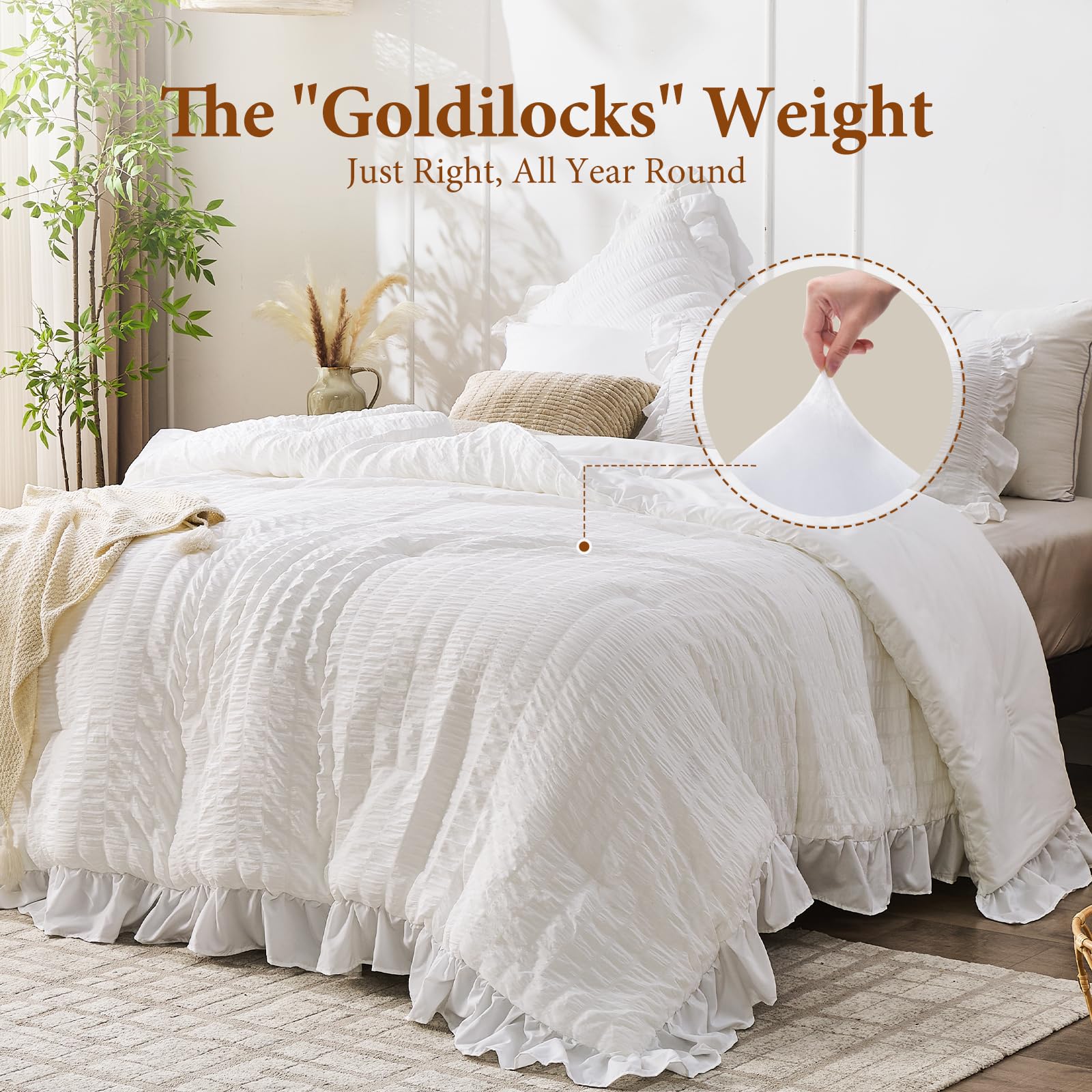JOLLYVOGUE ruffle edge detail emphasizing handcrafted look and visual depth