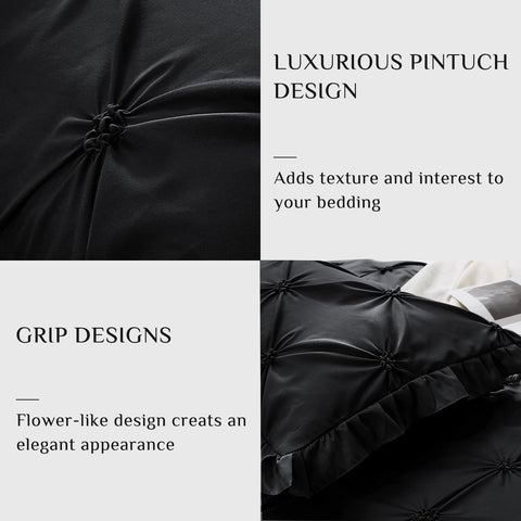 JOLLYVOGUE ruffled sham and pillowcase detail adding decorative charm