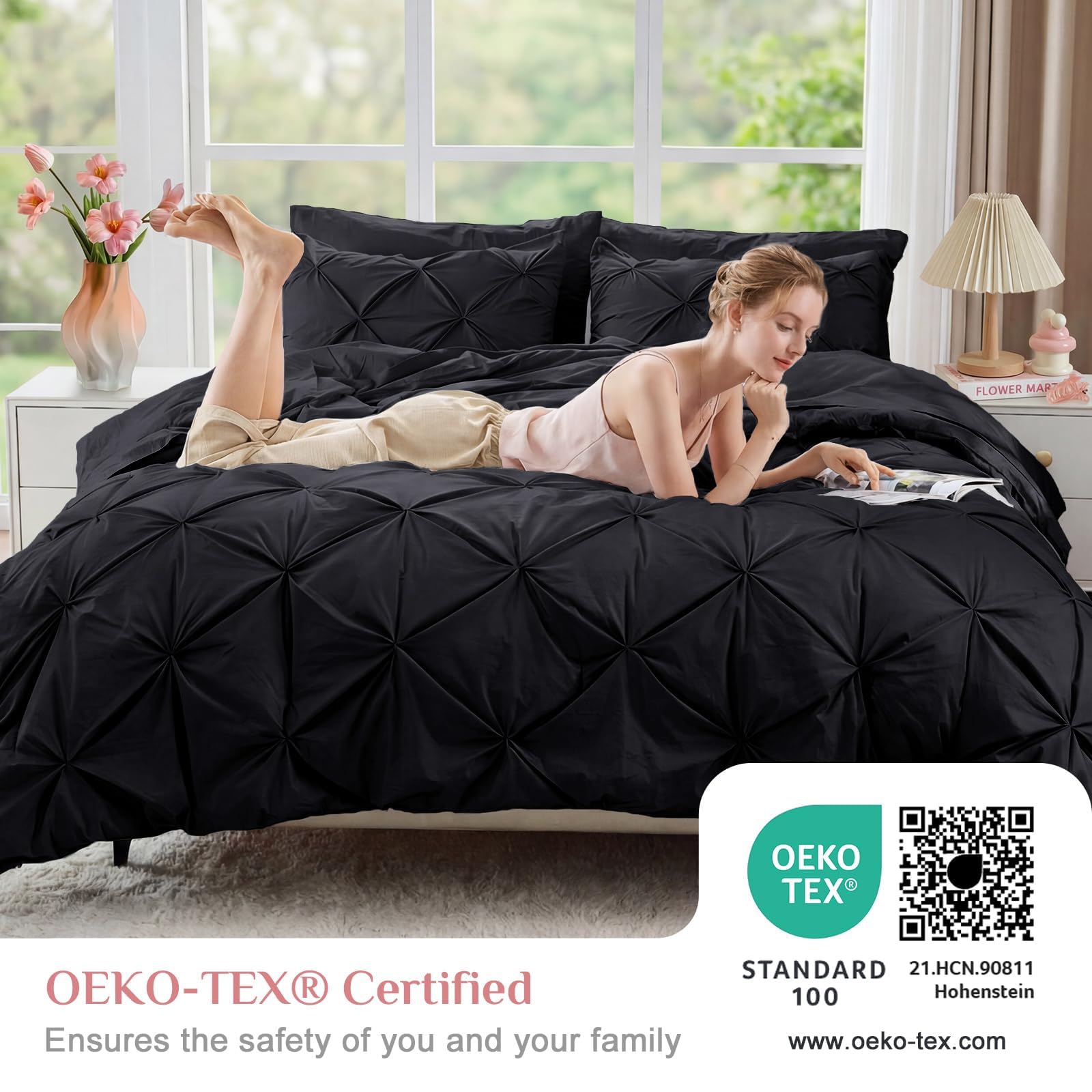 JOLLYVOGUE folded sheet set showing smooth microfiber for soft feel
