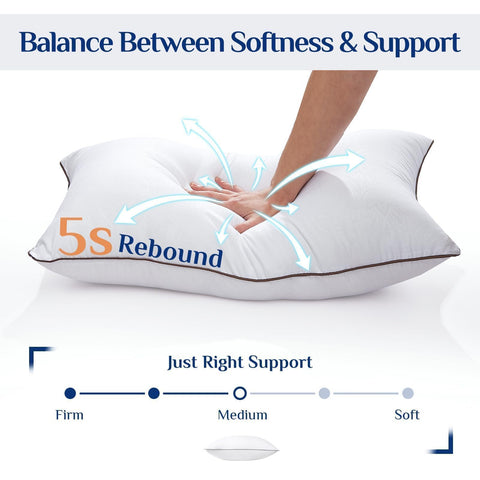 JOLLYVOGUE pillow supporting side sleeper, balanced neck alignment