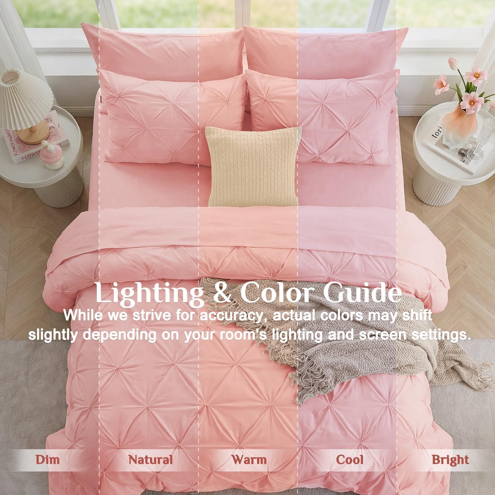 JOLLYVOGUE scale comparison with mattress showing true-to-size fit benefit