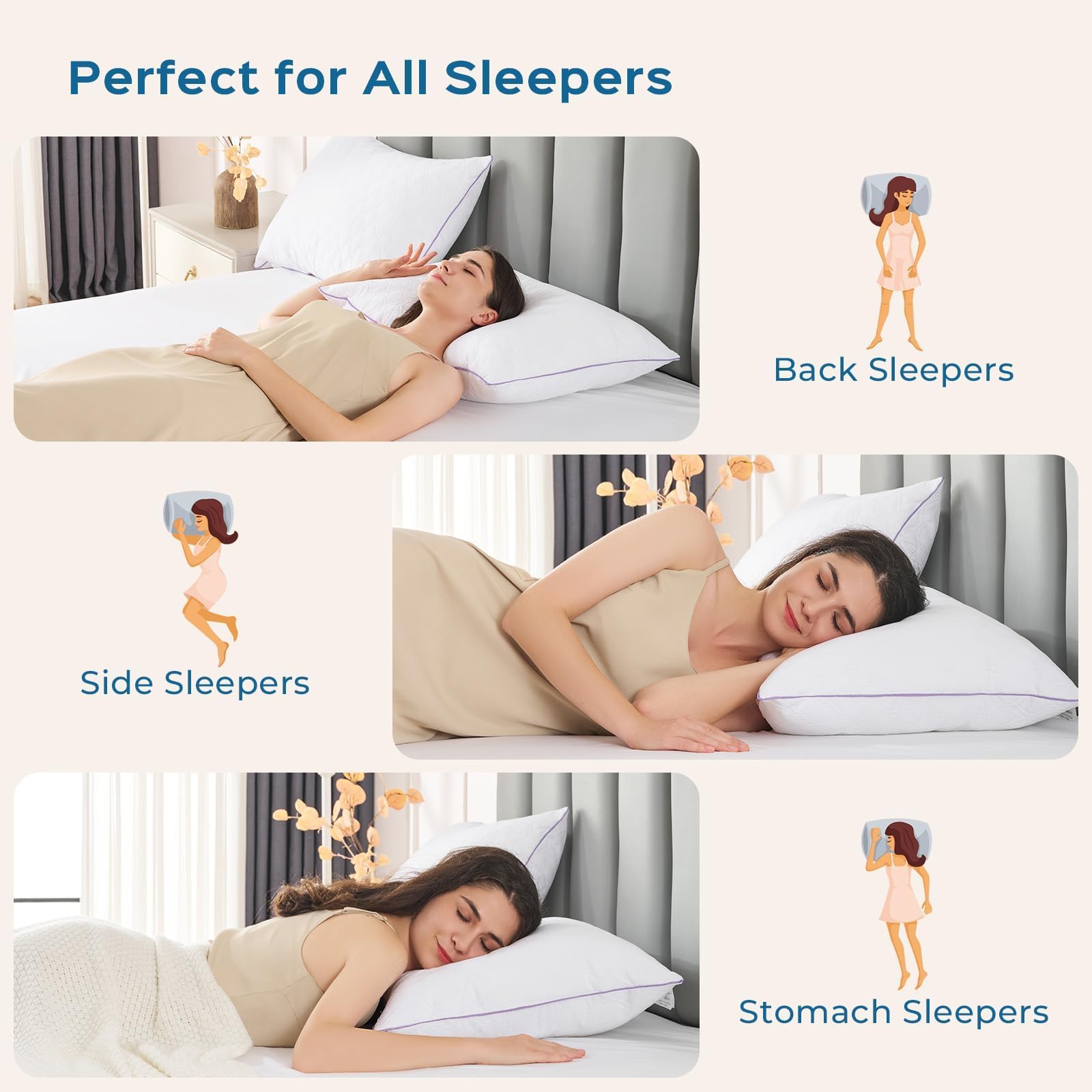 JOLLYVOGUE pillows vacuum-packed for shipping benefit and space-saving