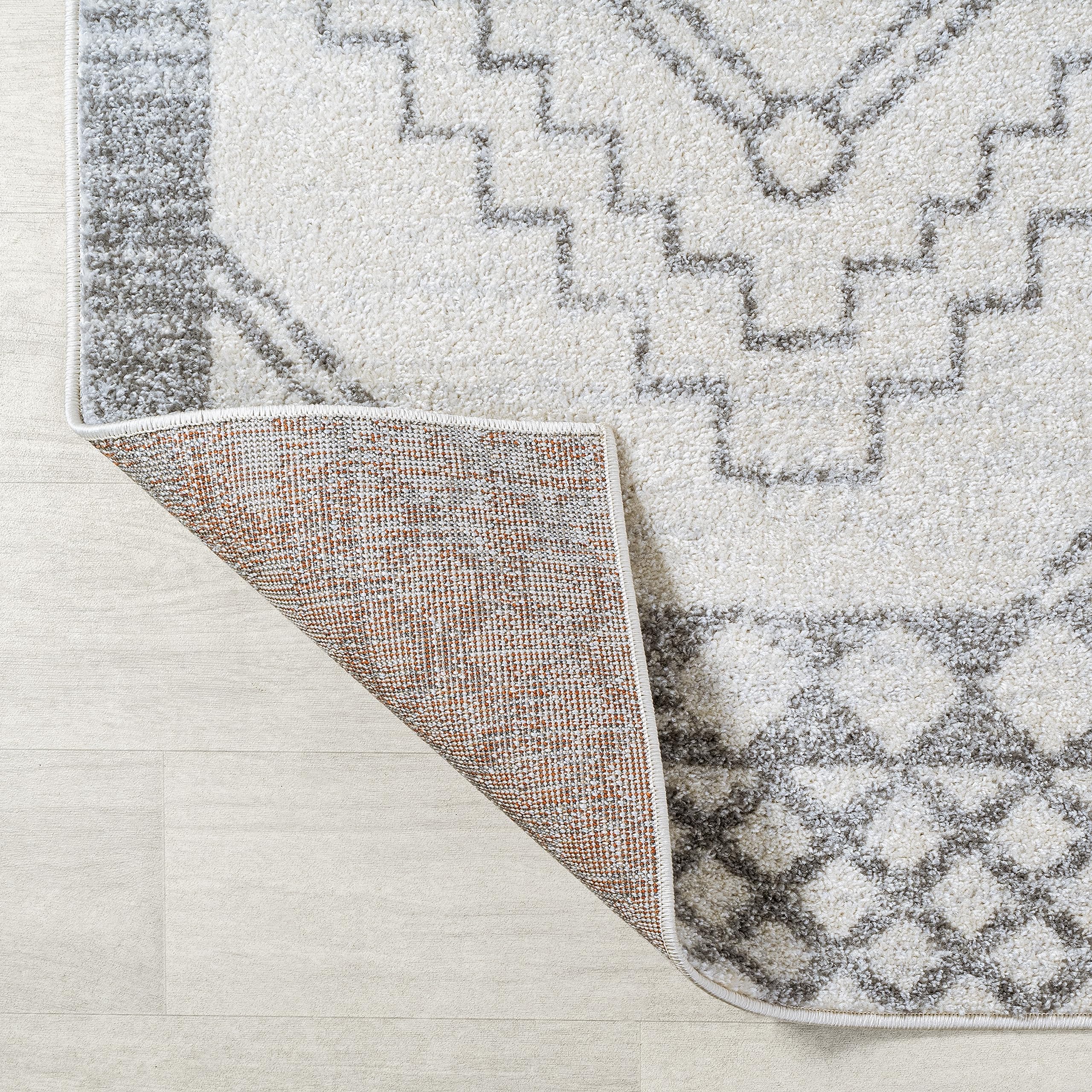 JONATHAN Y rug styled in bedroom showing softness and design anchoring bedside furniture