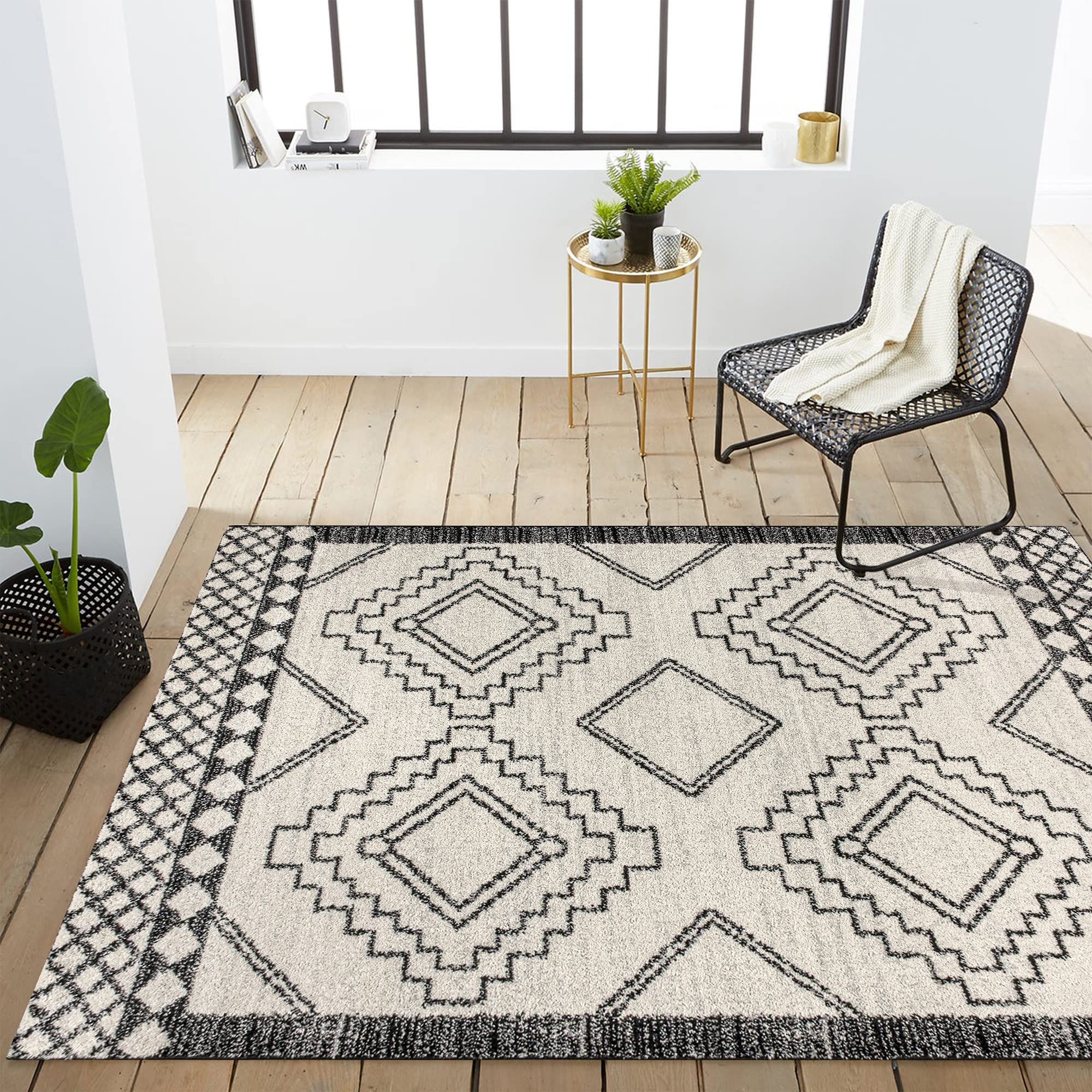 JONATHAN Y rug used in kitchen showing low-pile function and spill resistance