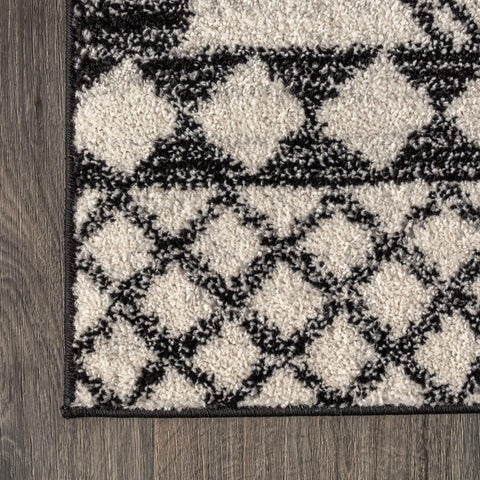 JONATHAN Y rug with pet on it illustrating pet-friendly, low-shedding performance