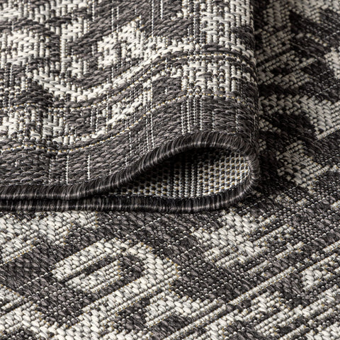 JONATHAN Y rug edge and binding close-up showing neat finish and longevity