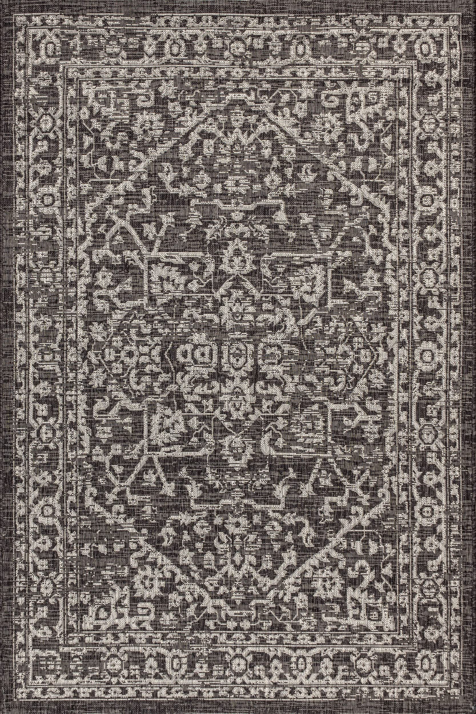 JONATHAN Y detailed medallion motif close-up showing vintage-inspired look