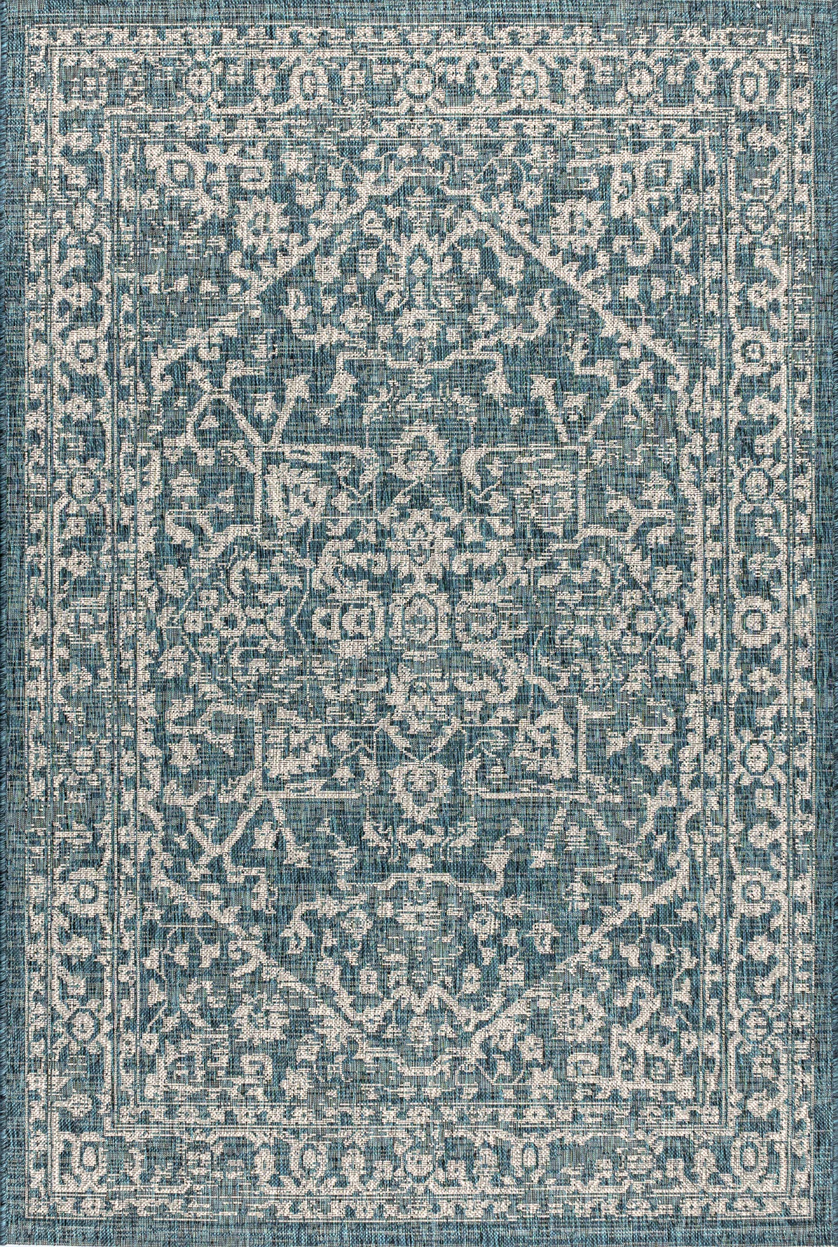 JONATHAN Y color blend close-up showing teal and gray tones for cohesive decor benefit