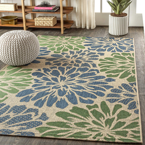 JONATHAN Y floral pattern detail highlighting navy and leafy-green contrast benefit