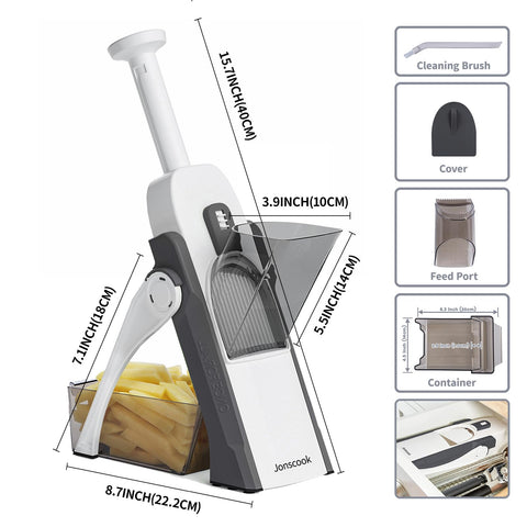 Jonscook lifestyle kitchen use with family-friendly safe slicing during meal prep
