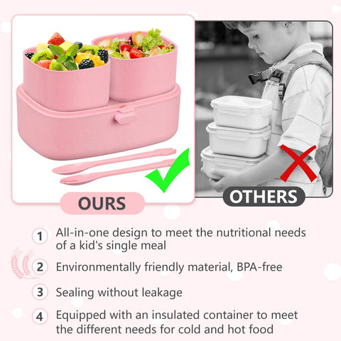 JOOPETALK top view of three-compartment bento tray keeping foods separated for balanced meals