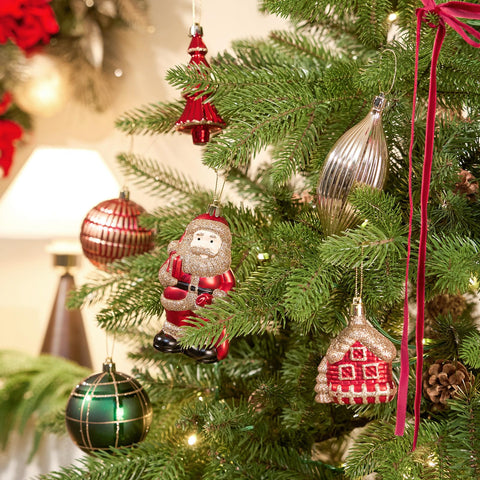 JORNOY decorated Christmas tree in living room creating festive ambiance