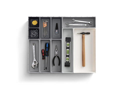 Joseph Joseph adhesive non-slip feet detail providing stable drawer placement benefit