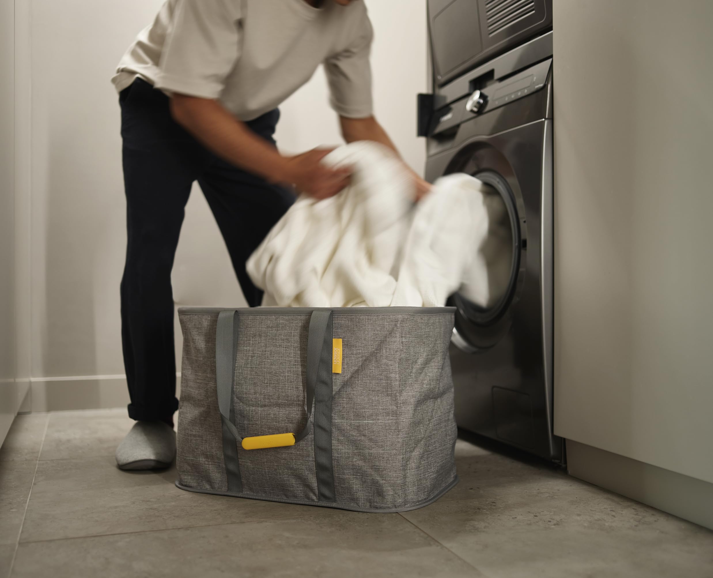 Joseph Joseph in laundry room lifestyle scene for organized home benefit