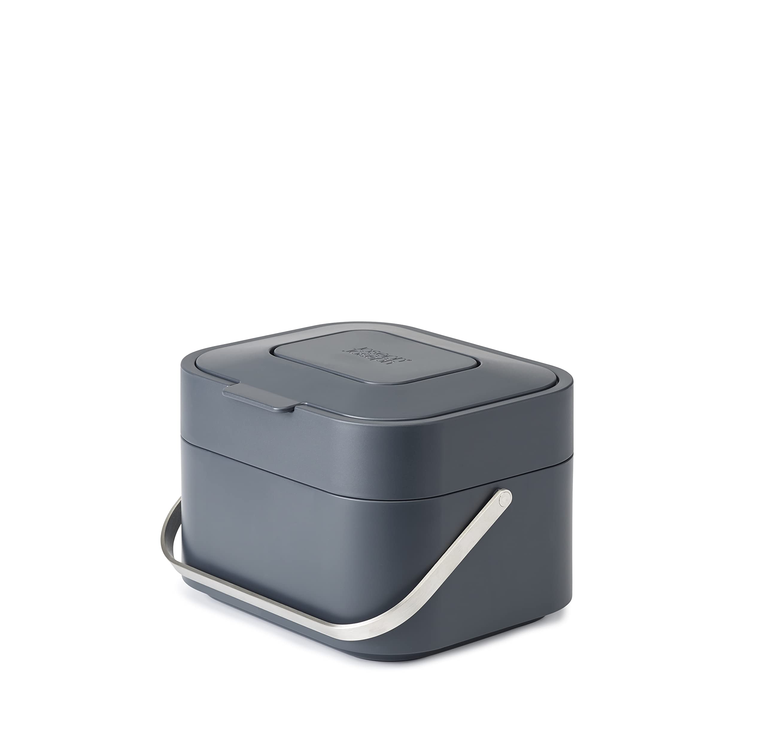 Joseph Joseph close-up of removable lid filter demonstrating easy replacement and odor control