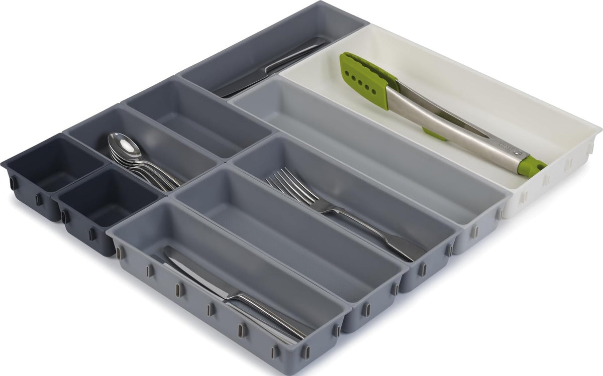 Joseph Joseph top view of assembled Blox showing modular layout and organized benefit