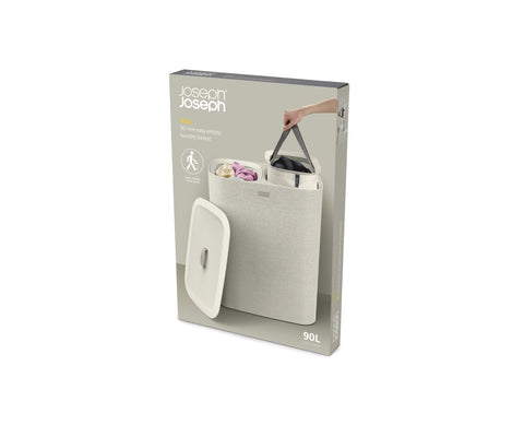 Joseph Joseph self-locating rim detail showing quick, accurate bag placement