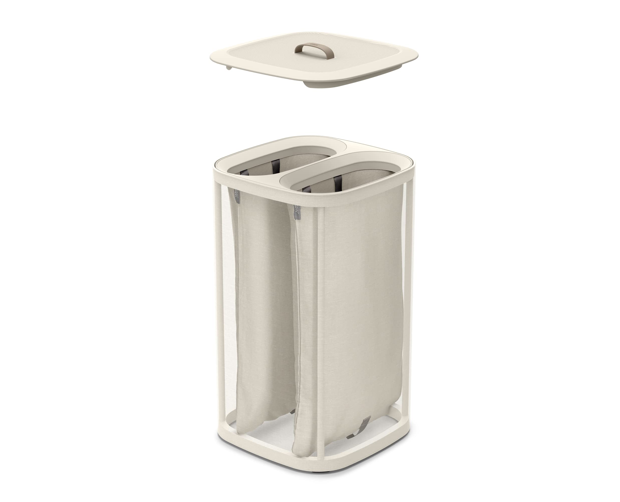 Joseph Joseph Tota beside washer showing scale and space-saving advantage