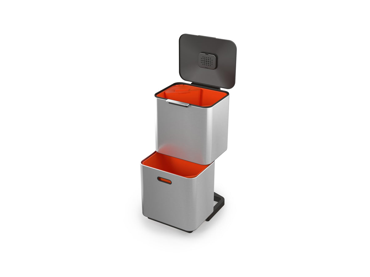 Joseph Joseph Totem Max front view showing compact vertical design and two compartments