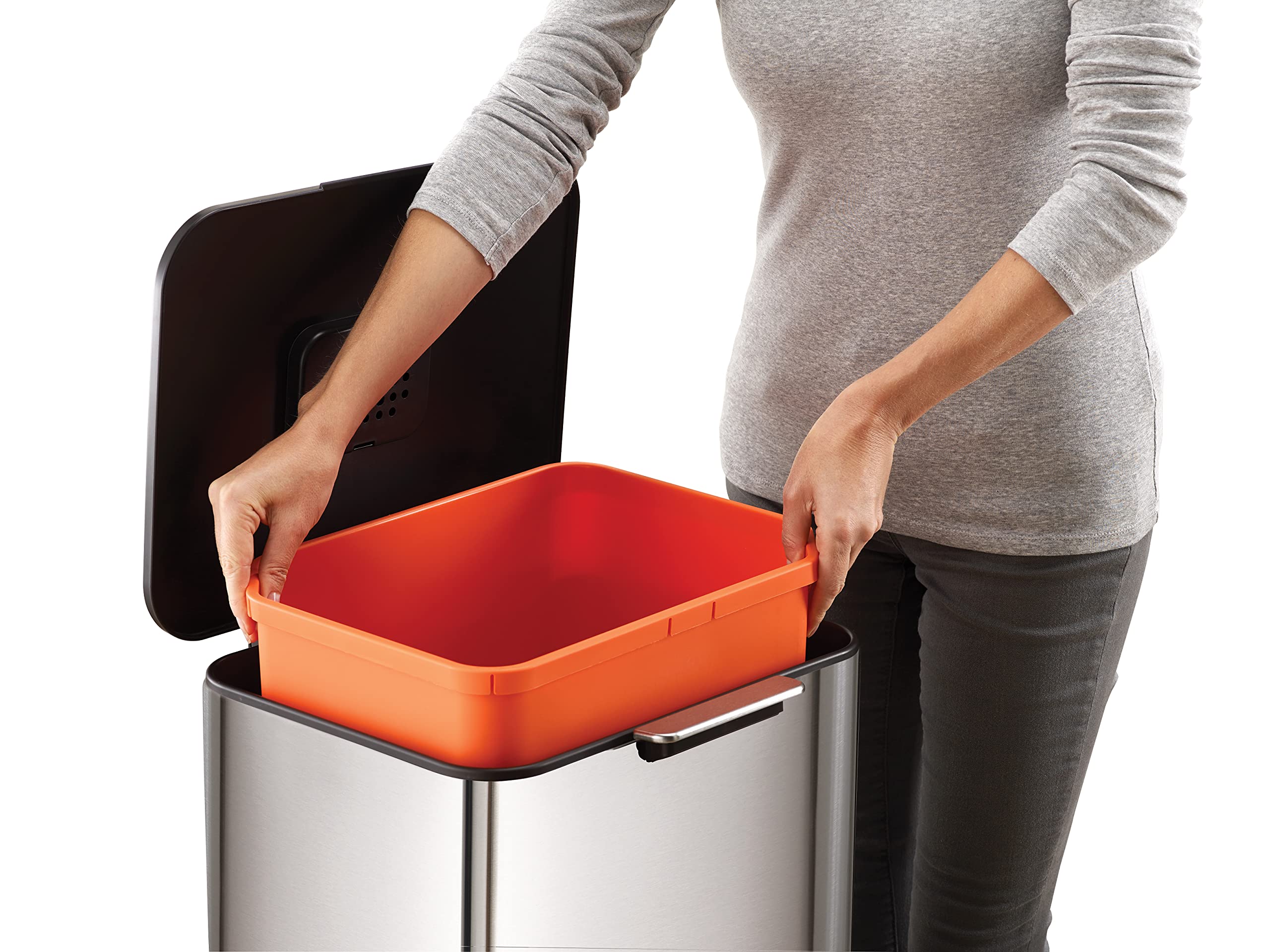 Joseph Joseph Totem Max in a modern kitchen demonstrating tidy waste separation