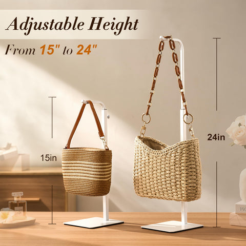 Josmimic on a bedroom dresser organizing handbags, saving space and clutter