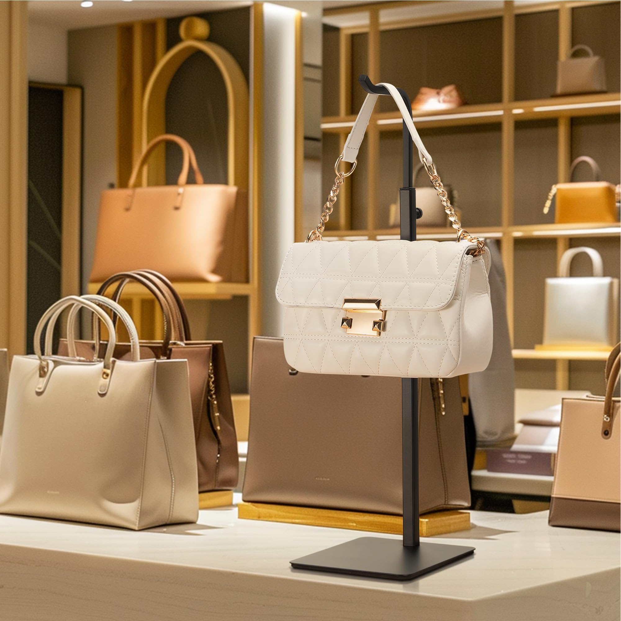 Josmimic used at a party to organize guests' purses illustrating clutter-free hosting benefit