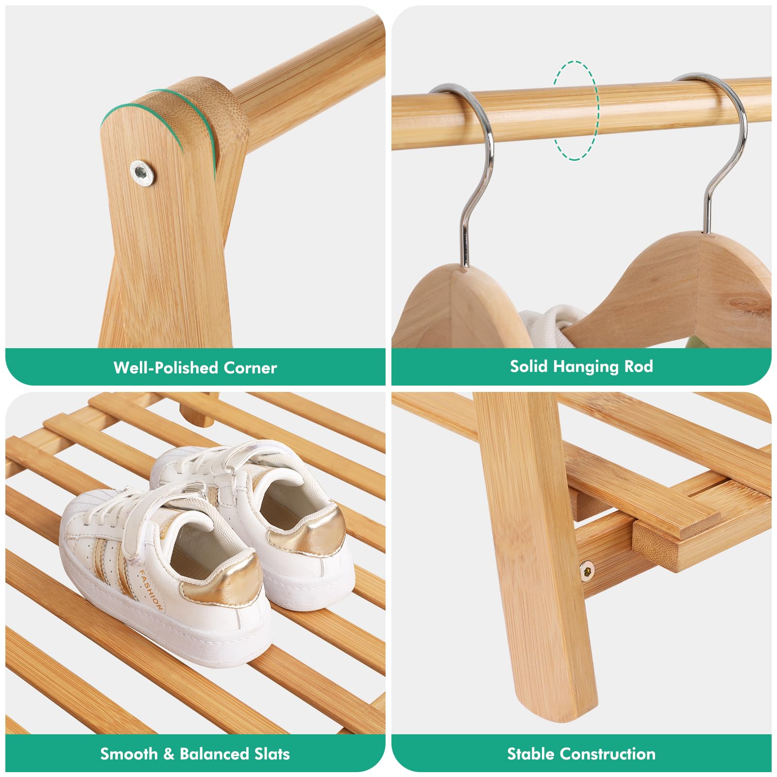 Jotsport bottom shelf with shoes demonstrating extra storage convenience benefit