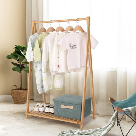 Jotsport in use with child hanging dress showing easy independent access benefit