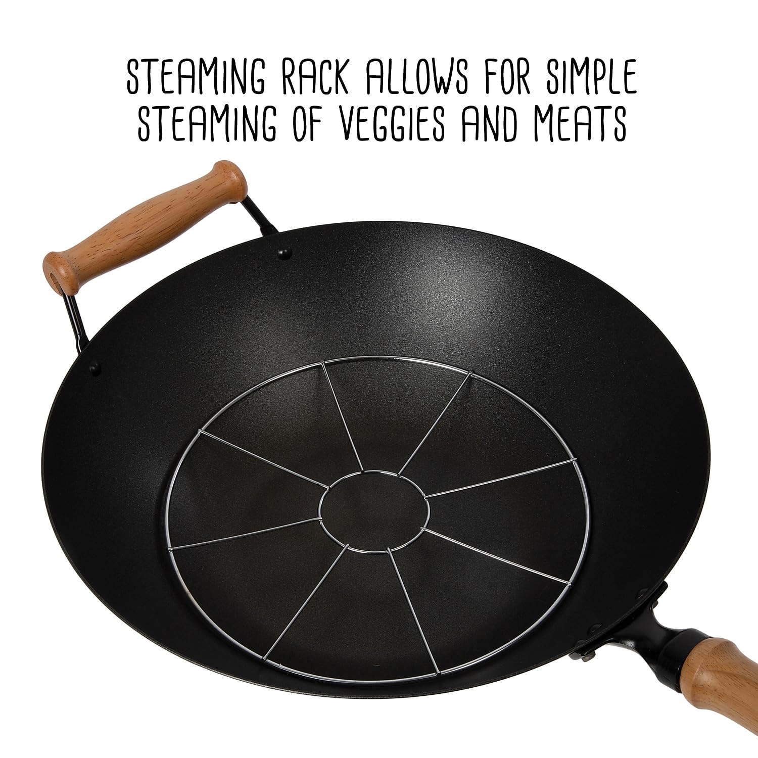JOYCE CHEN wok in use stir-frying vegetables for quick high-heat cooking