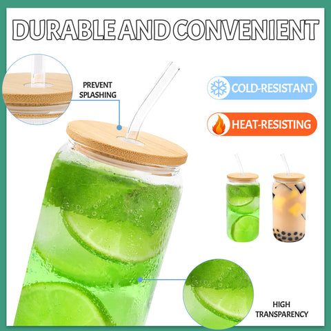 Joyclub can-shaped glass side view demonstrating stable, modern silhouette