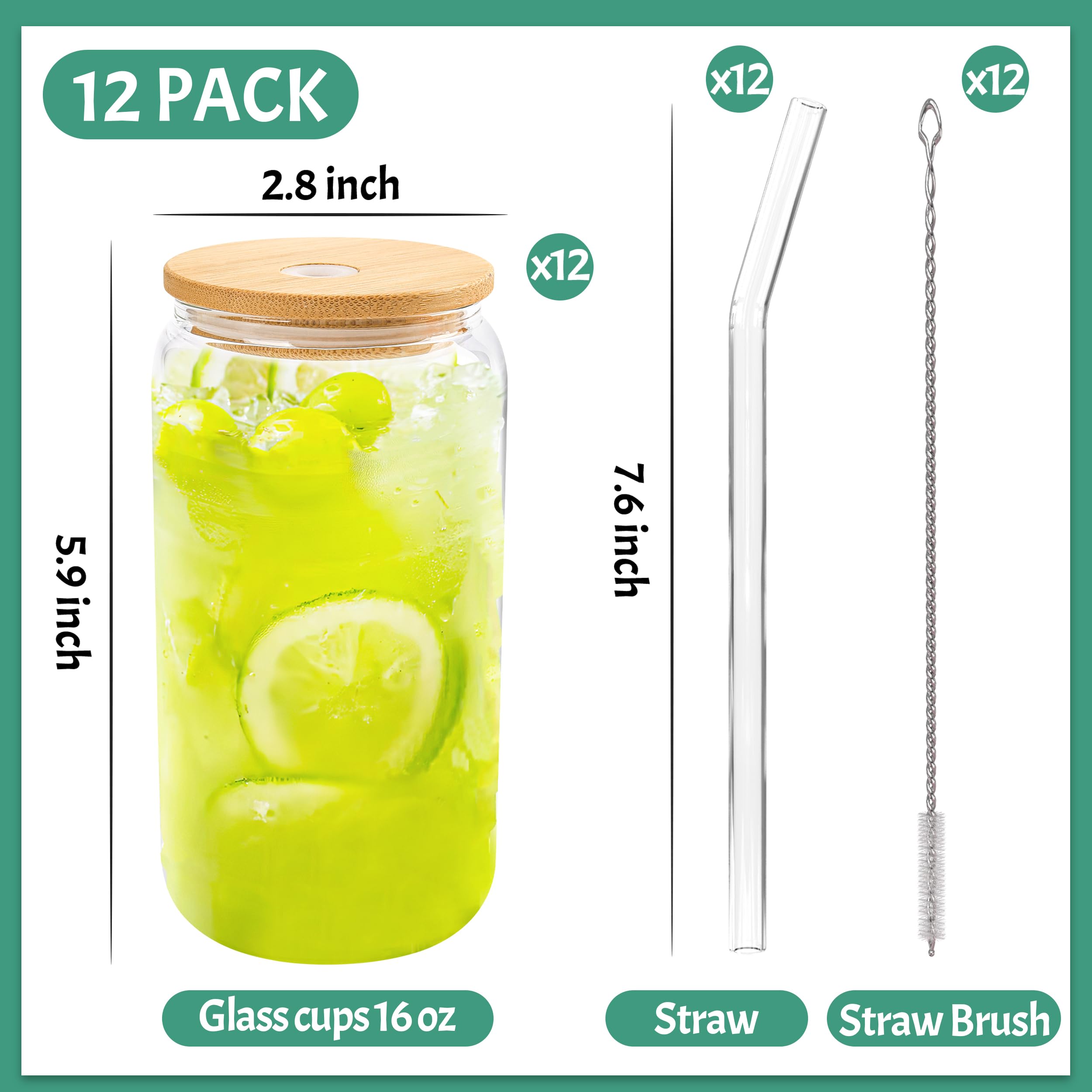 Joyclub glass straw with cleaning brush showing easy maintenance