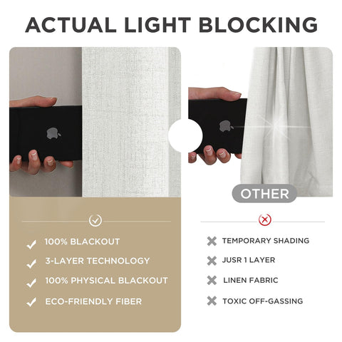 Joydeco installed in bedroom showing privacy and improved darkness benefit