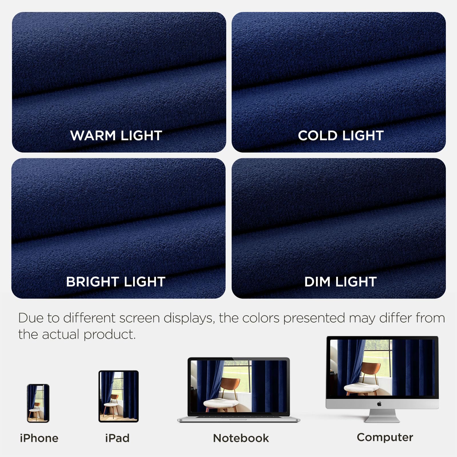 Joydeco curtain backside illustrating light-blocking and thermal benefit