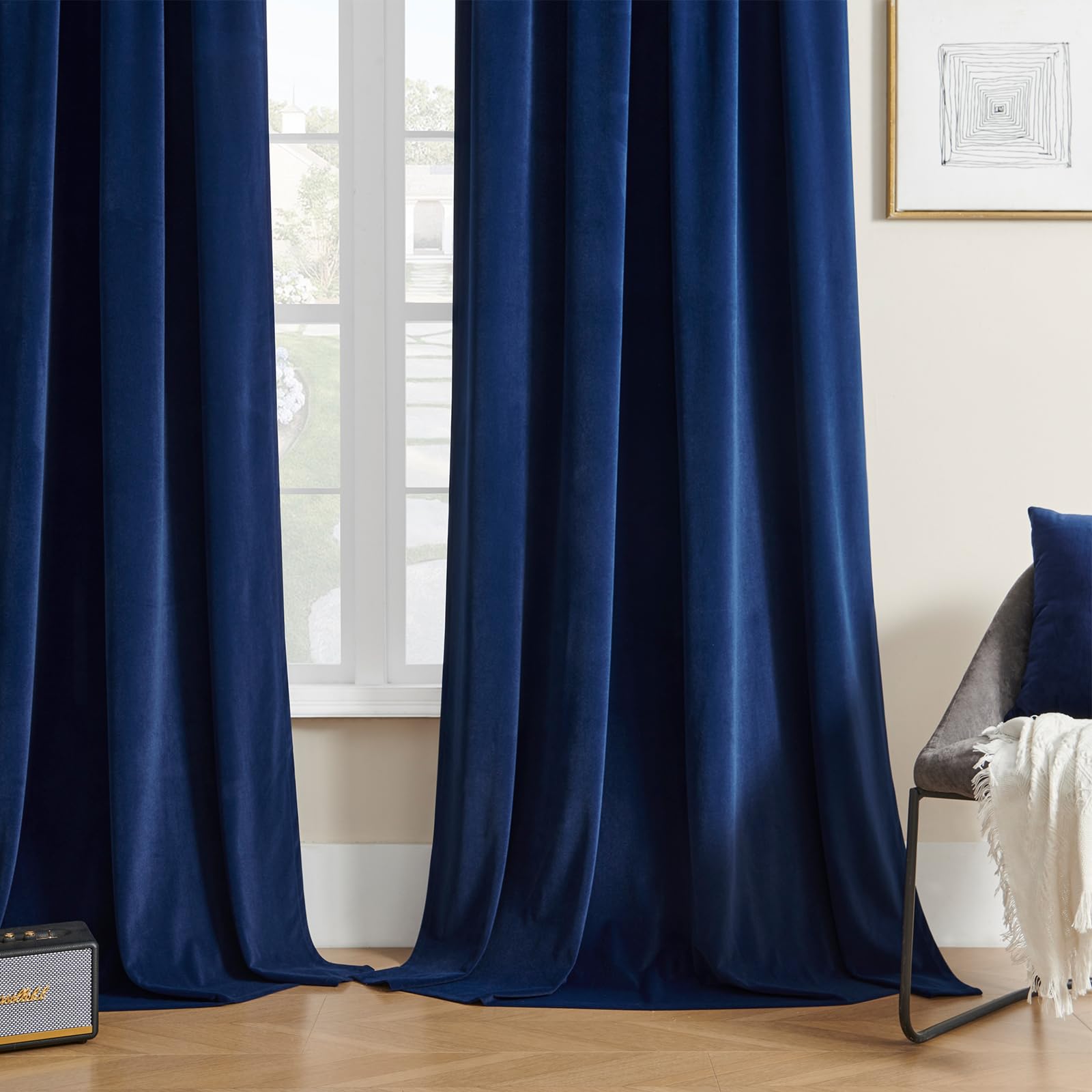 Joydeco folded panels with care label showing easy maintenance tips