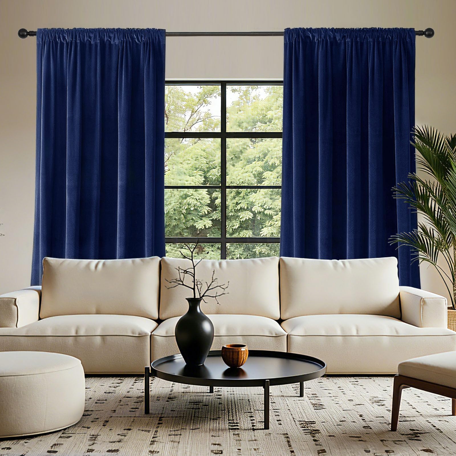Joydeco rod-pocket detail making installation easy on most curtain rods