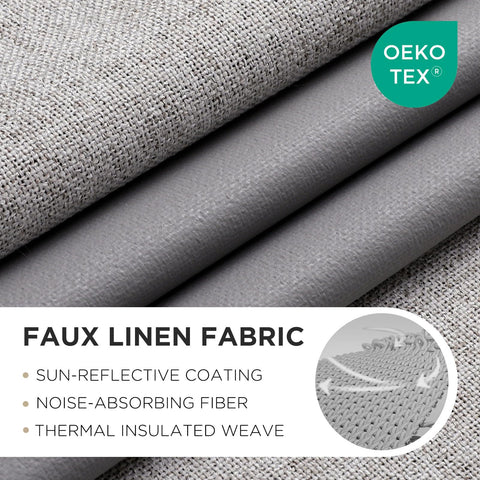 Joydeco close-up linen texture highlighting elegant drape and durable weave